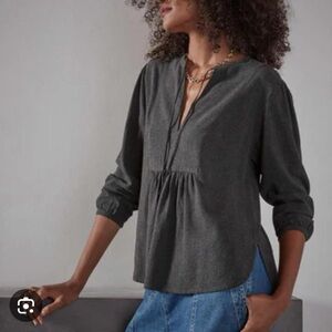 James Perse Charcoal Blouse